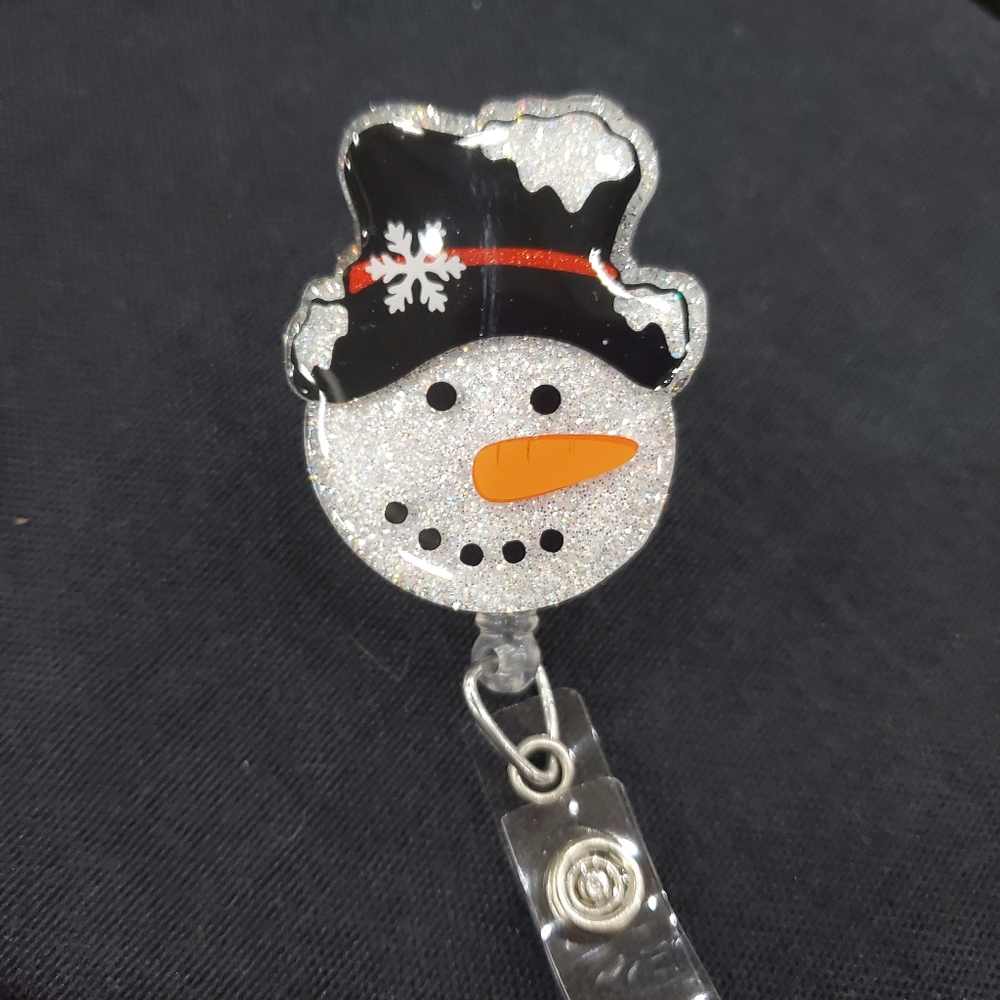 Snowman badge reel